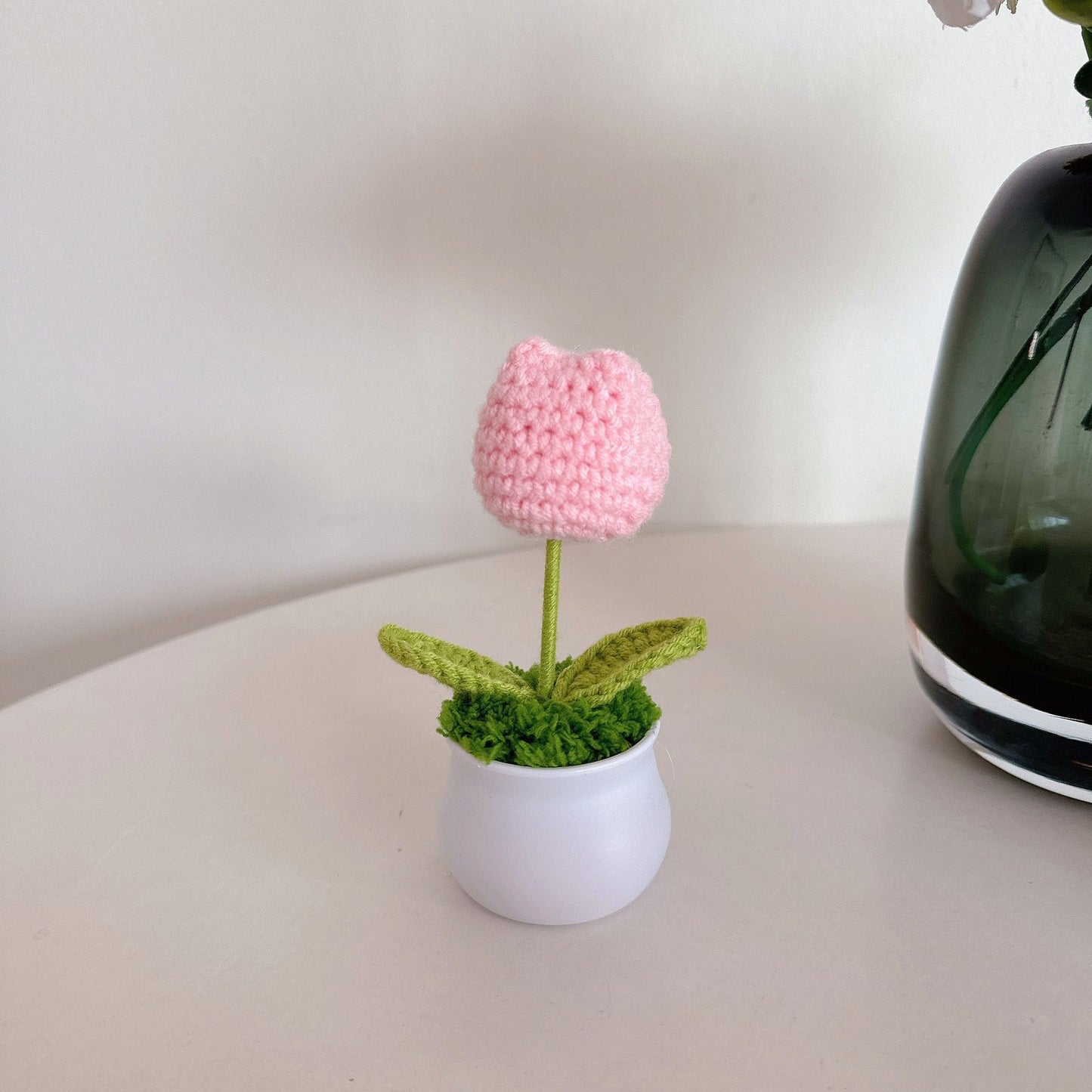 Crochet flower in Pot table decorations