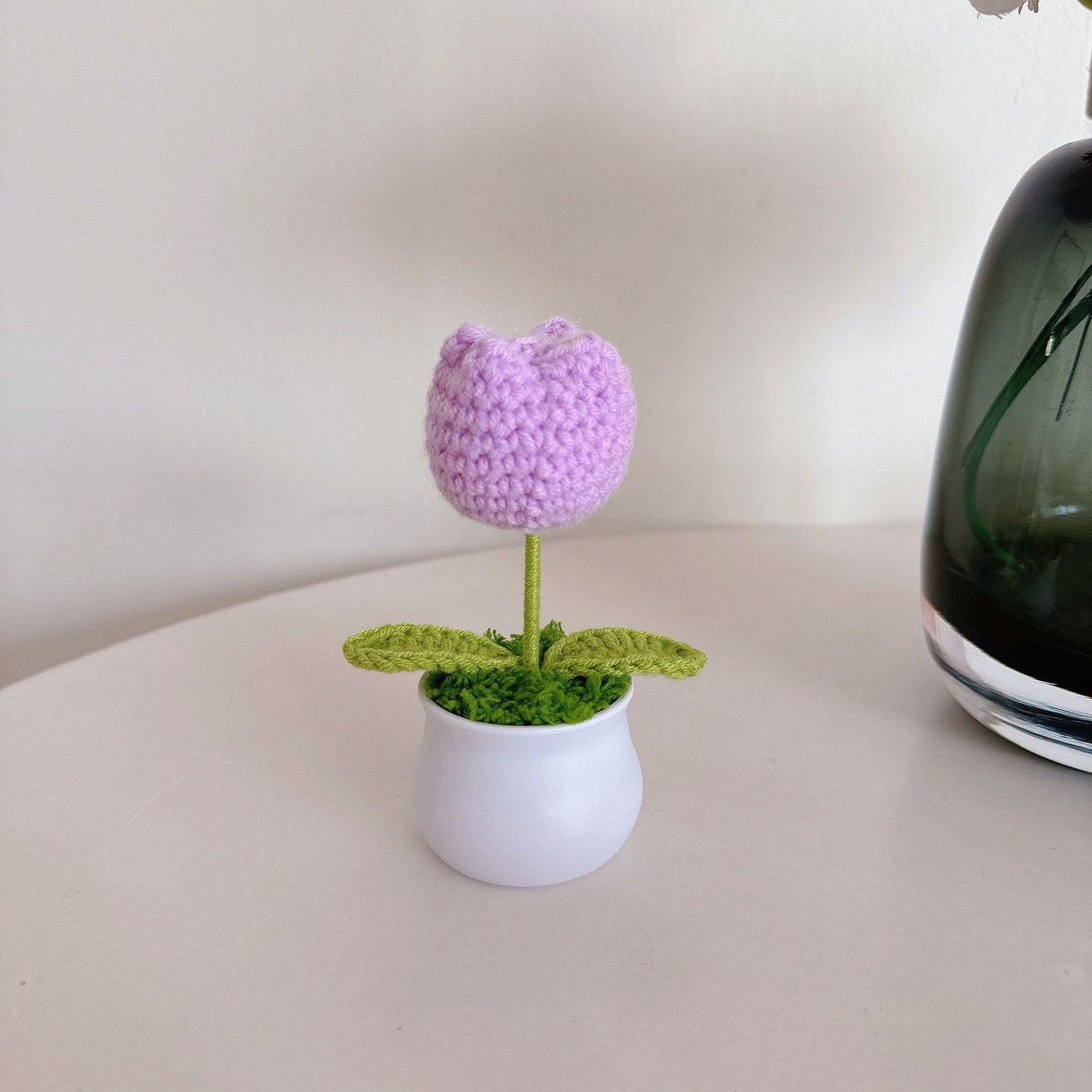 Crochet flower in Pot table decorations