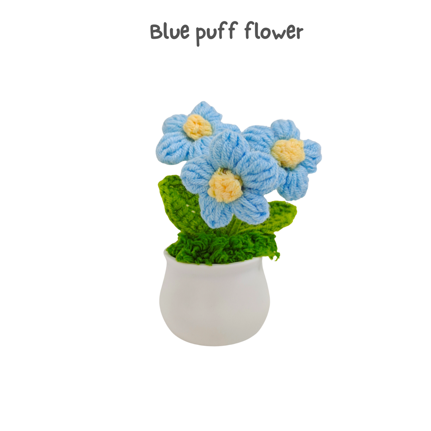 Knitted Crochet Flower Gift Set