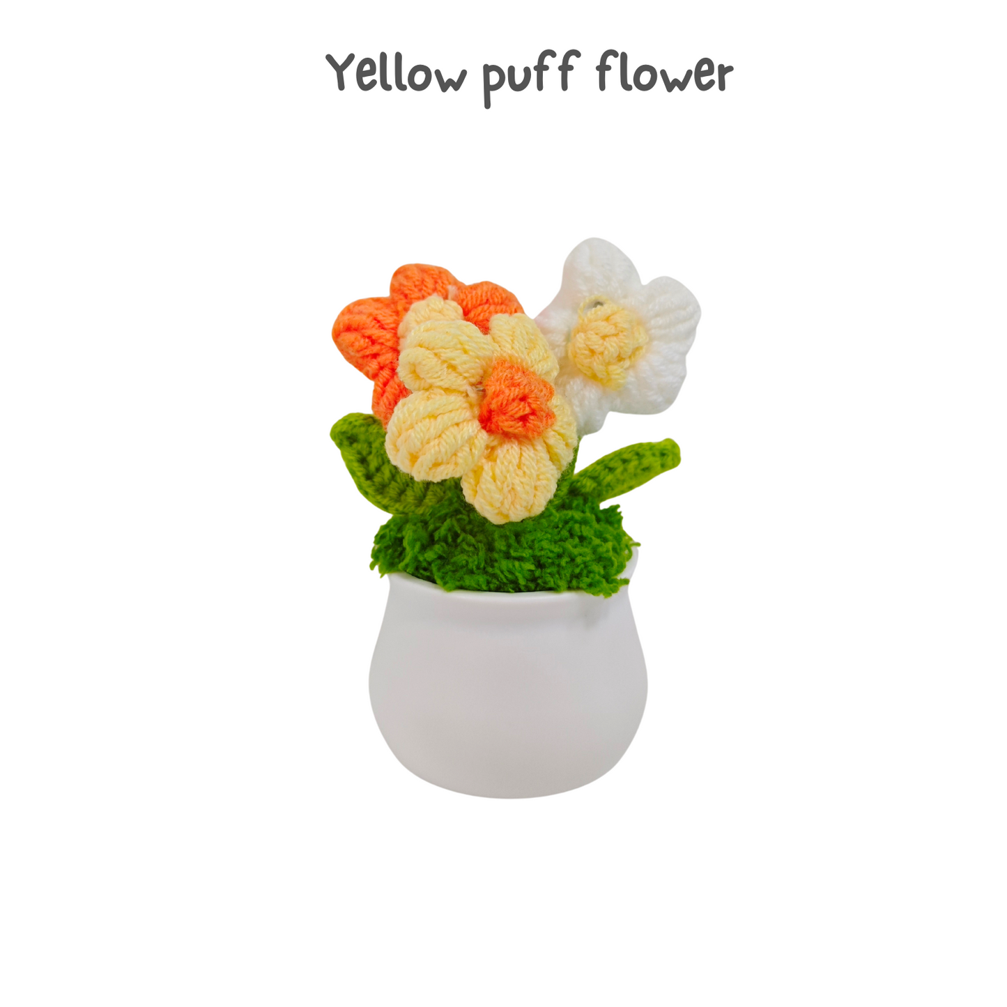 Knitted Crochet Flower Gift Set
