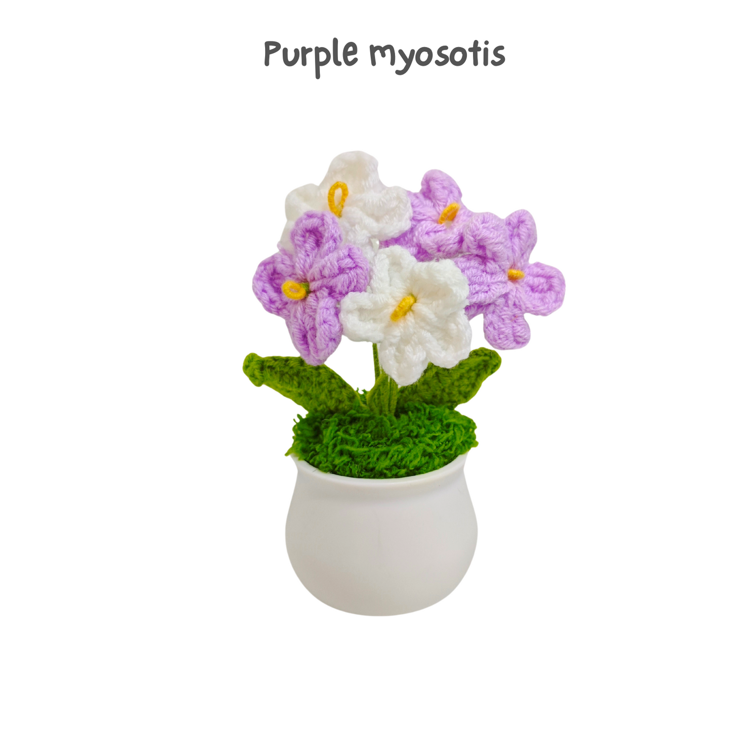 Knitted Crochet Flower Gift Set