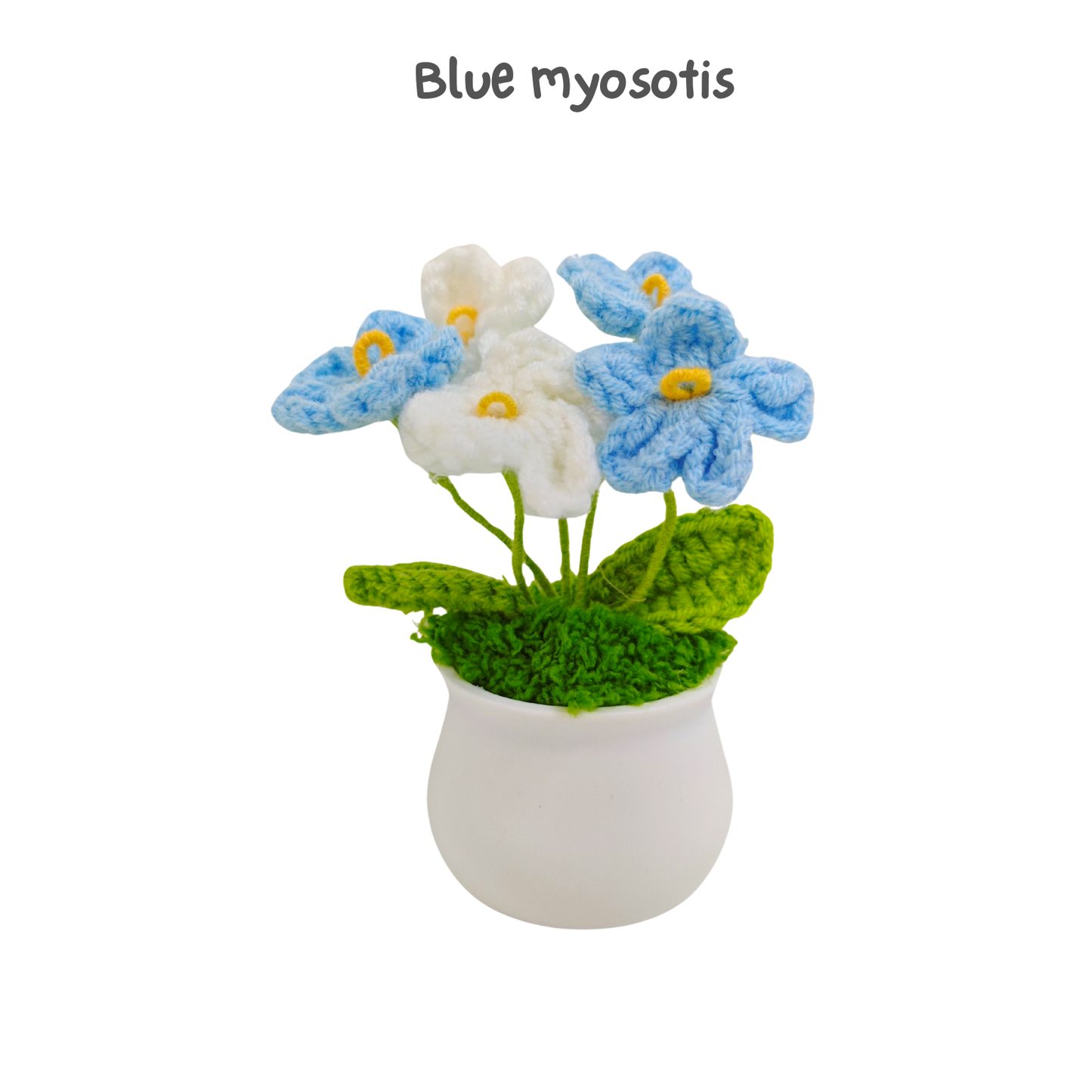 Knitted Crochet Flower Gift Set